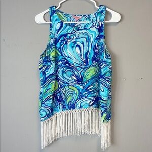 Lilly Pulitzer Sonya Sleeveless Fringe Top